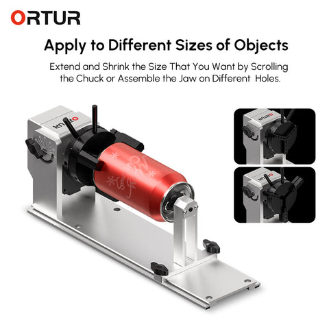 Ortur Y-axis Rotary Chuck for Laser Engraver (YRC1.0) - SINISMALL